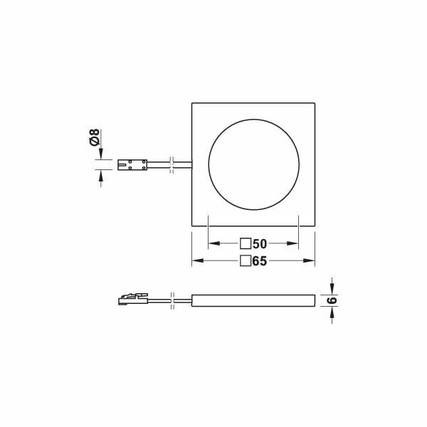 Hafele Led2055 Spot 12V/2W/4000K, Gümüş Renk