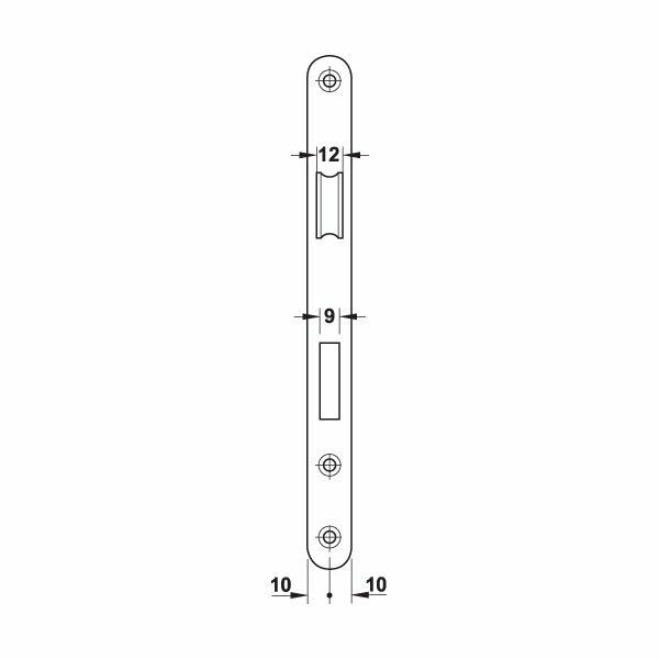 Hafele Gömme (Metal Dilli) Kilit H55.09 Barelli 55/20mm Parlak Pirinç Renk