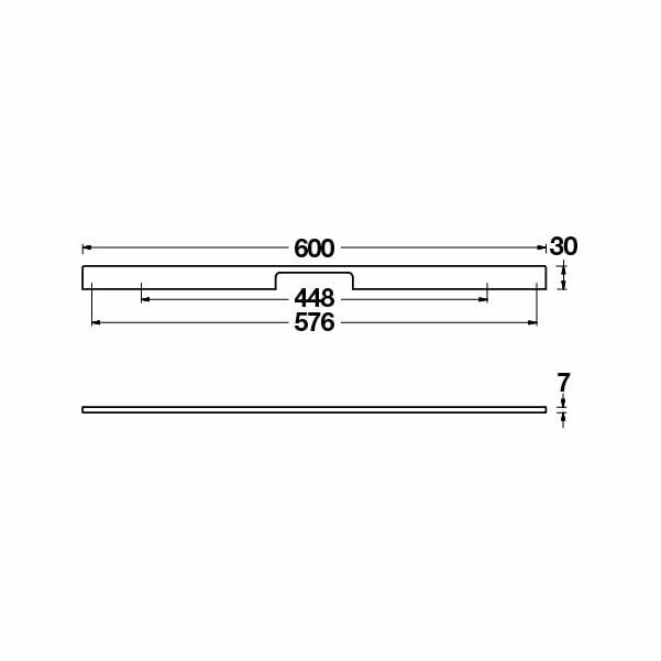 Hafele Mobilya Kulpu Mia2 600mm Paslanmaz Çelik