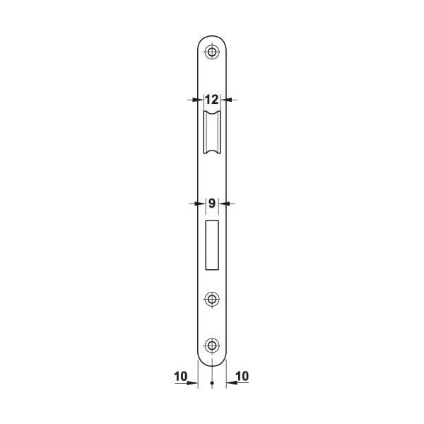 Hafele H55.09 Gömme Kilit Wc F P.Ç.Mat 55/20Mm