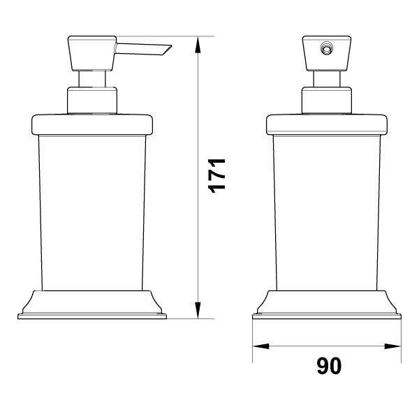 Hafele Sıvı Sabunluk Martin Tezgah Üstü Parlak Altın Renk