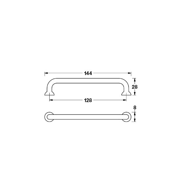 Hafele Mobilya Kulpu Edna 128mm Mat Beyaz