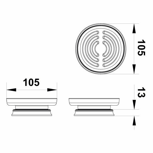 Hafele Sabunluk Calisto Tezgah Üstü Antik Bronz Renk