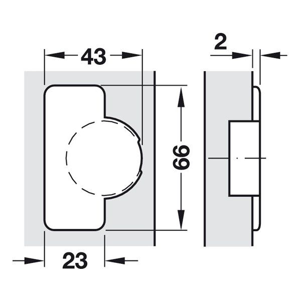 Hafele D Kalın Kapak Menteşesi Ydb 48/6 20-35mm
