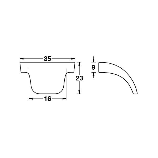 Hafele Düğme Kulp Layla Jr. Parlak Krom