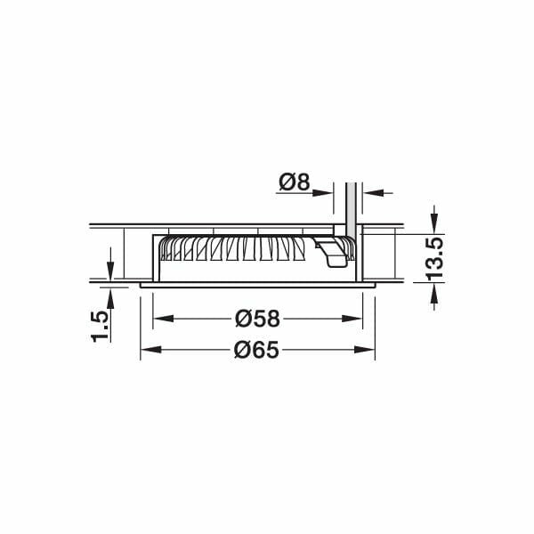 Hafele Led2094 Spot 12V/2,5W 3000K, Siyah