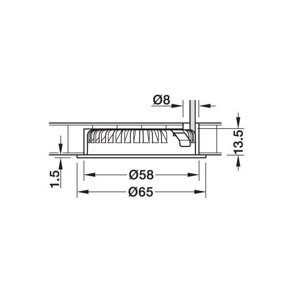 Hafele Led2094 Spot 12V/2,5W 3000K, Siyah