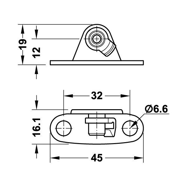 Hafele Maxi Euro Vida İçin Geçmeli Klips, Nikel Renk