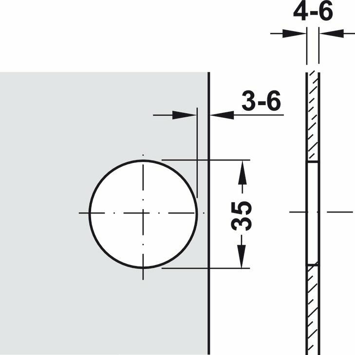 Hafele METALLAMAT-A Cam kapak 92 t.bini,