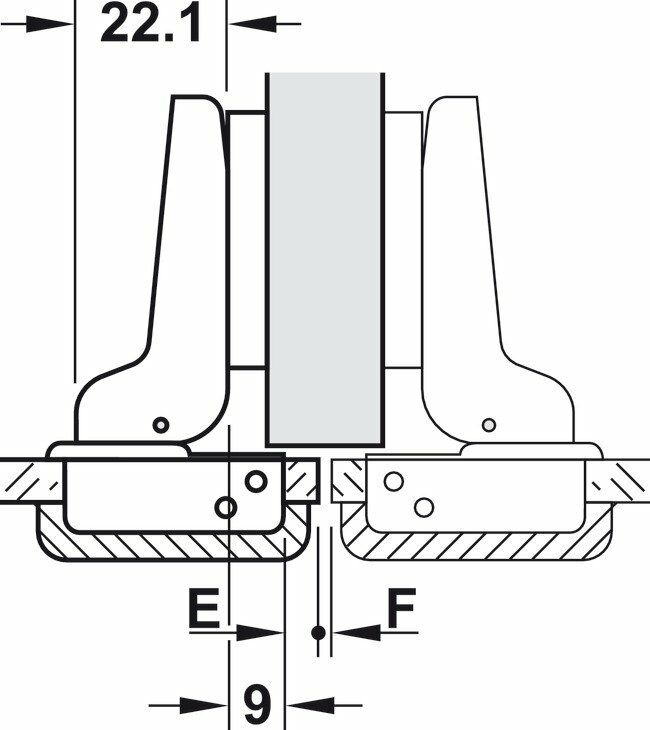 Hafele Metallamat-A Cam Kapak 92 Y.Bini