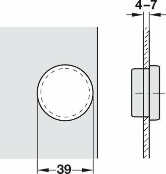 Hafele Metallamat-A Cam Kapak 92 Y.Bini