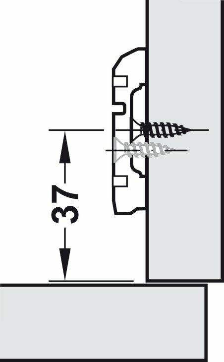 Hafele METALLAMAT-A Haç taban ni.kpl.2mm