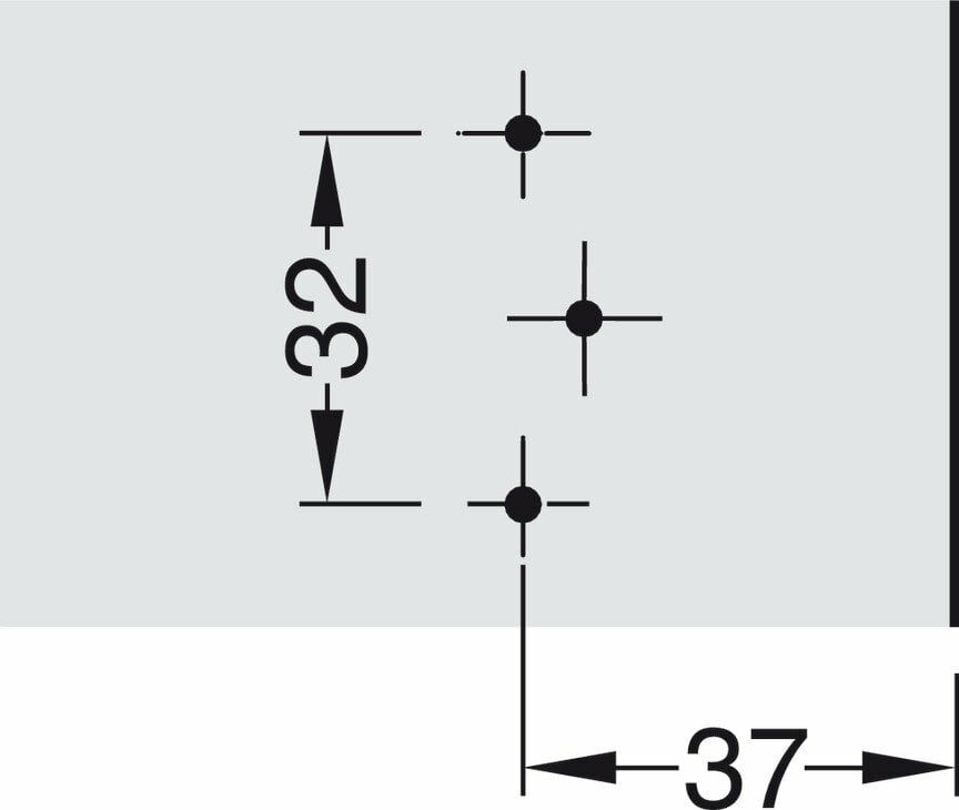 Hafele METALLAMAT-A Haç taban ni.kpl.2mm