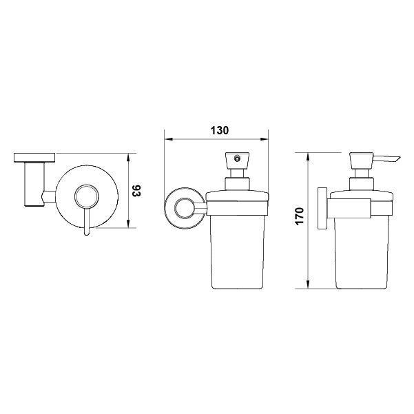 Hafele Sıvı Sabunluk Ozo Duvara Monte Parlak Altın Renk