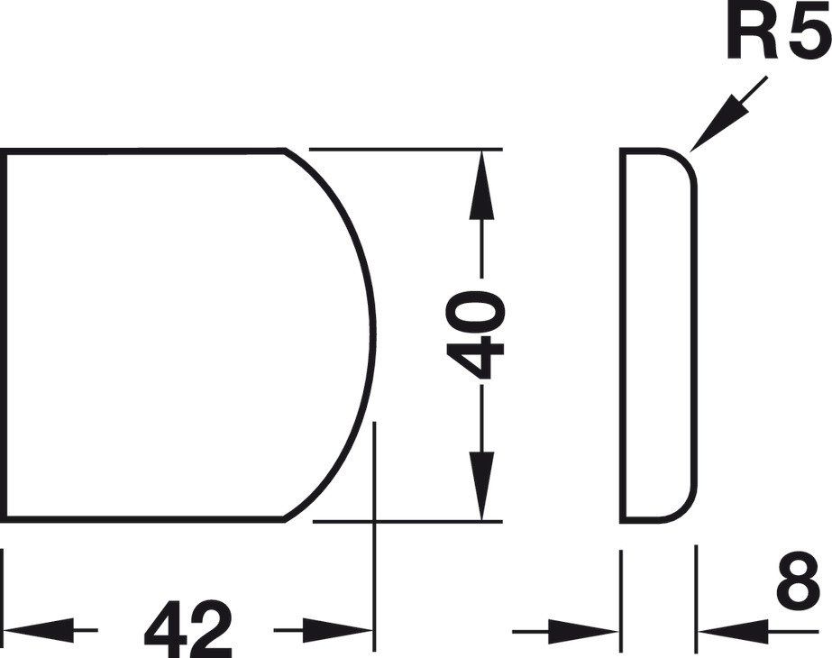 Hafele Metallamat-A Kapak Oval Nikel