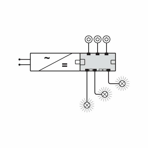Hafele Loox5 Altı Girişli Dağıtıcı, 3 Sensör G. 12V