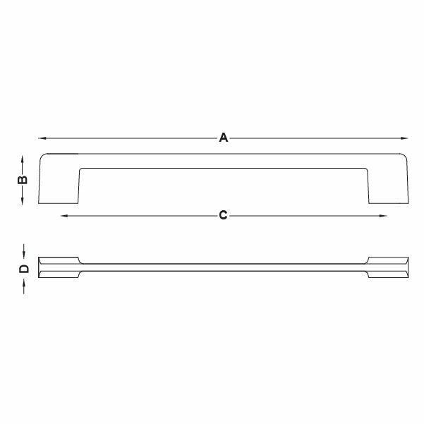 Hafele Mobilya Kulpu Tera 320mm Parlak Rose