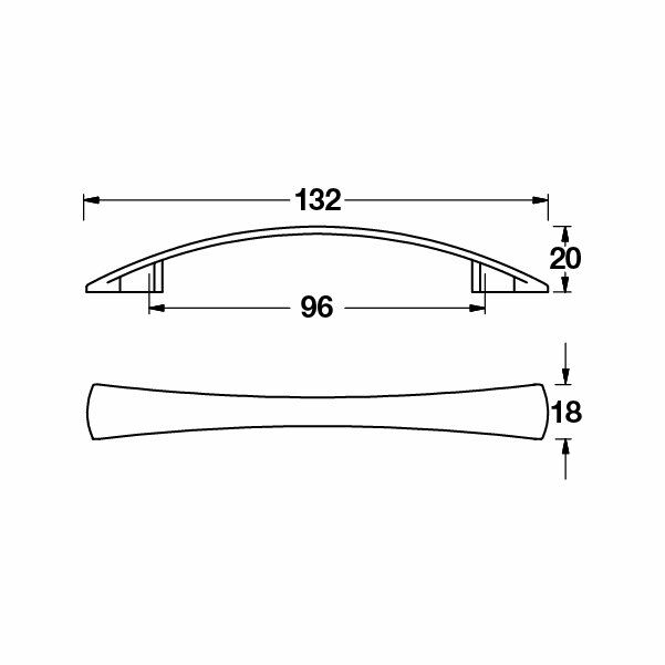 Hafele Mobilya Kulpu Neal 96mm Paslanmaz Çelik