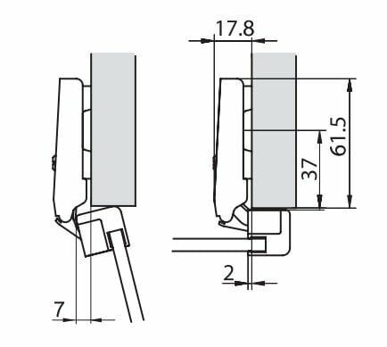 Hafele M.S. Alüminyum Kapak Menteşe Düz Vidalı