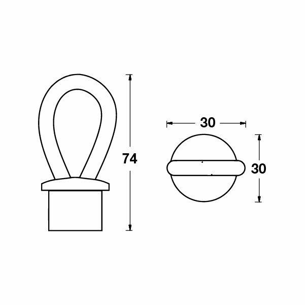 Hafele Düğme Kulp Satu Jr. Deri Antik Bronz