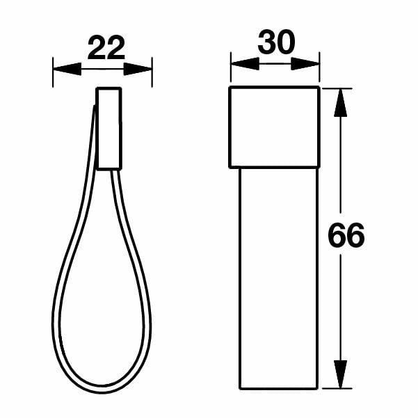Hafele Düğme Kulp Tage Jr. Deri Antik Bronz