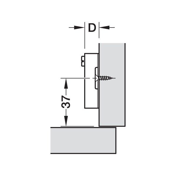 Hafele Metalla 50 H Taban, Sürerek Vidalı 0mm
