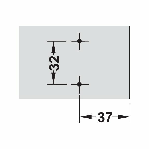 Hafele Metalla 50 H Taban, Sürerek Vidalı 2mm