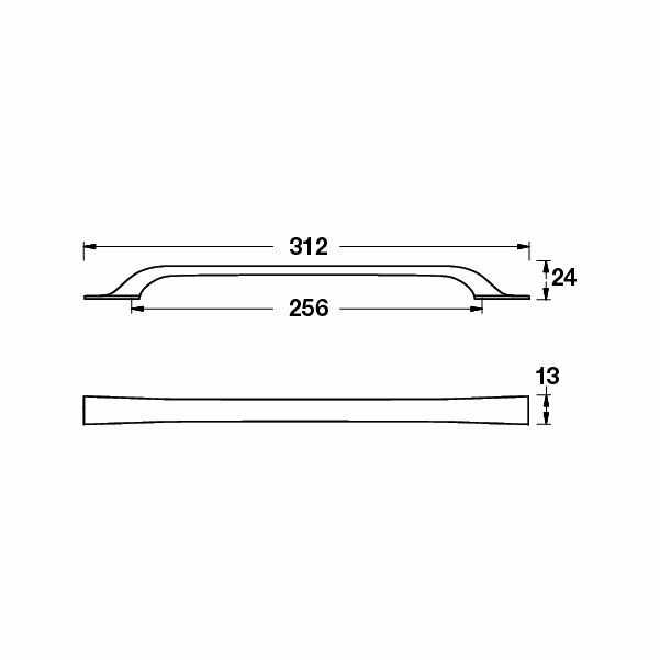 Hafele Mobilya Kulpu Bella 256mm Paslanmaz Çelik