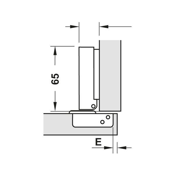 Hafele Tas Menteşe Metalla 120 Yavaşlatıcısız Yarım Deve Boynu 48/6 Mat Nikel