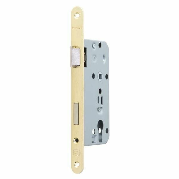 Hafele Gömme Kilit Barelli Tipi (PC) 55/20mm, Sol Yönlü Parlak Pirinç Renk