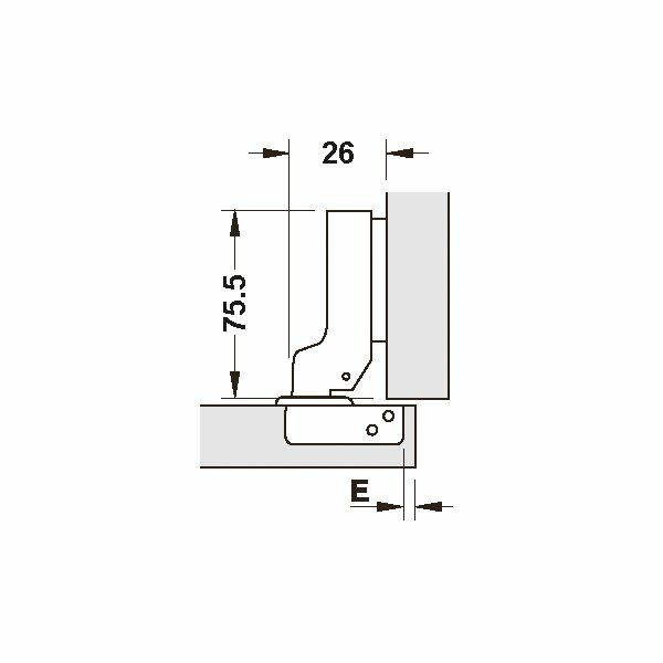 Hafele Tas Menteşe Metalla 110 Yavaşlatıcılı Yarım Deve Boynu 48/6 Paslanmaz Çelik