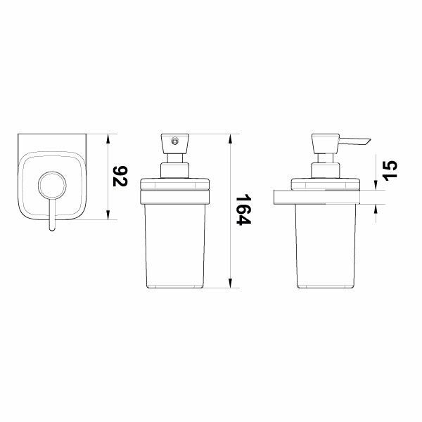 Hafele Sıvı Sabunluk Plato Duvara Monte Parlak Krom Renk
