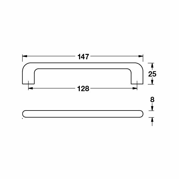 Hafele Mobilya Kulpu Molle 128mm Parlak Krom