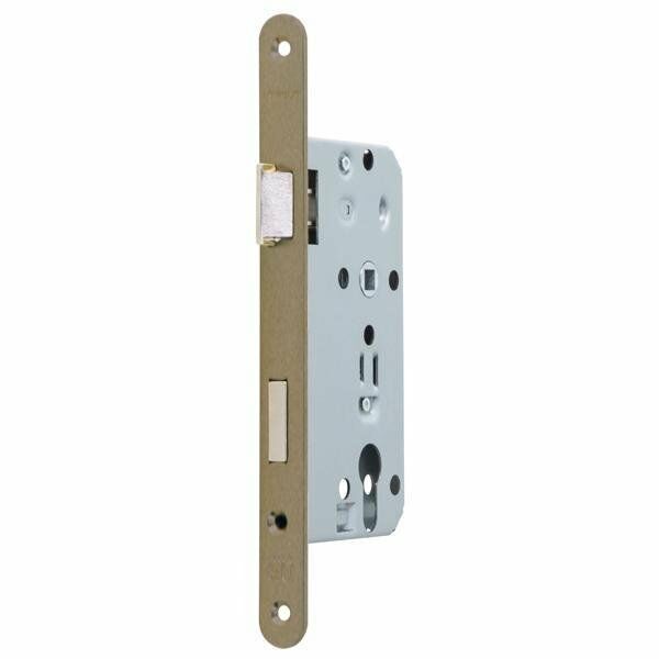 Hafele Gömme kilit PC antik bronz sol 55/18mm