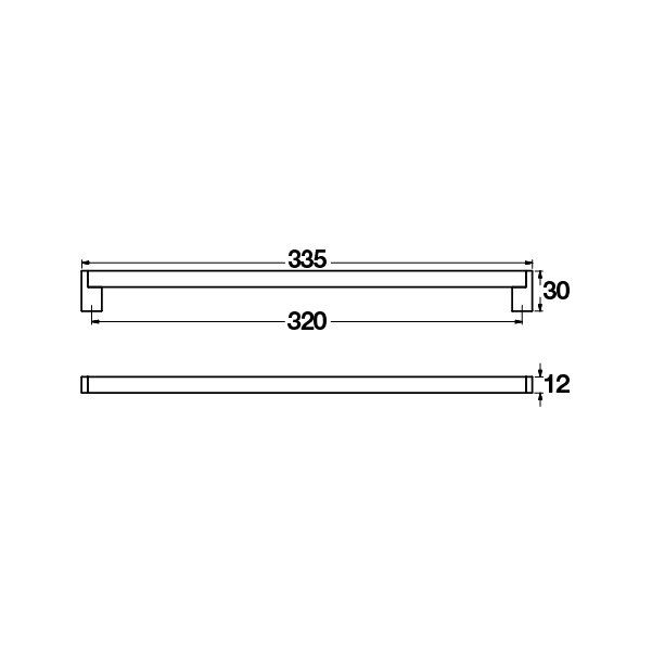 Hafele Mobilya Kulpu Cube 320mm Parlak Krom