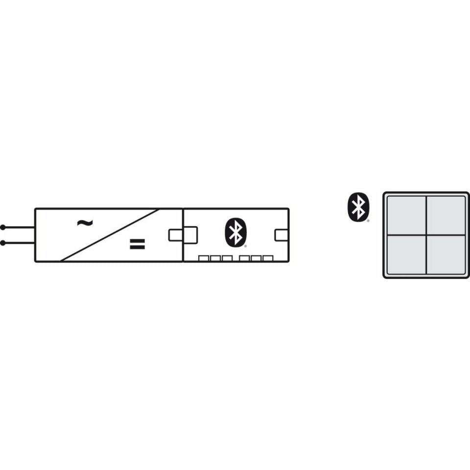 Hafele Connect Mesh Duvar Anahtarı 4'lü, Siyah Renk