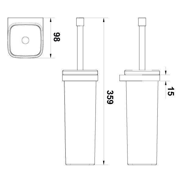 Hafele Tuvalet Fırçalık Plato Duvara Monte Parlak Altın Renk