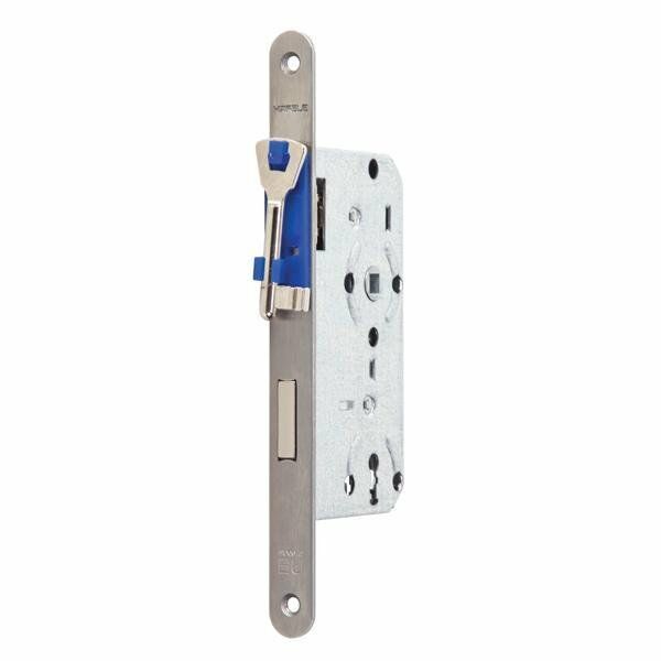 Hafele Gömme Kilit Oda Tipi 55/18mm, Sağ Yönlü Paslanmaz Çelik Renk