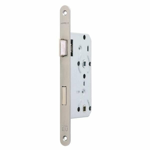 Hafele Gömme Kilit Banyo Tipi (WC) 55/18mm, Sol Yönlü Paslanmaz Çelik Renk