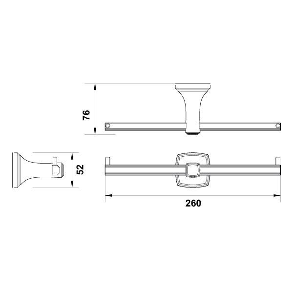 Hafele Tuvalet Kağıtlığı Martin İkili Duvara Monte Parlak Krom Renk