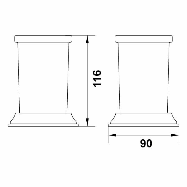 Hafele Diş Fırçalık Martin Tezgah Üstü Parlak Krom Renk