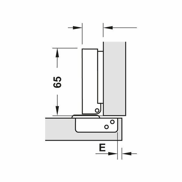 Hafele Tas Menteşe Metalla 120 Yavaşlatıcılı Düz 48/6 Mat Nikel