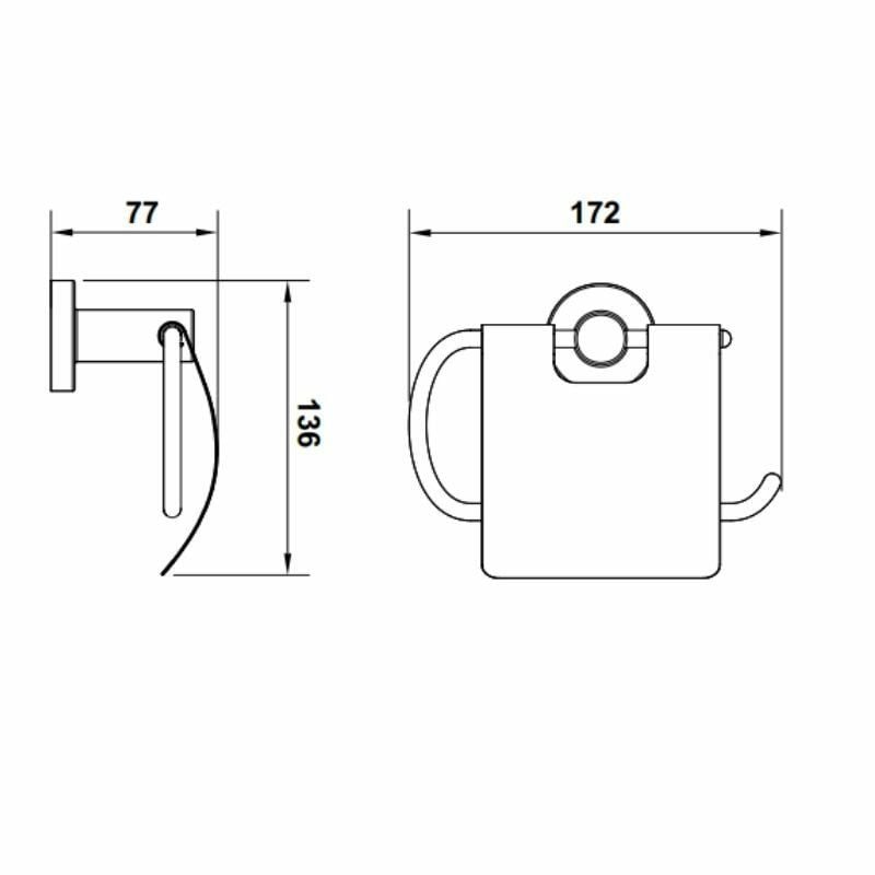 Hafele Tuvalet Kağıtlığı Ozo Kapaklı Duvara Monte Mat Altın