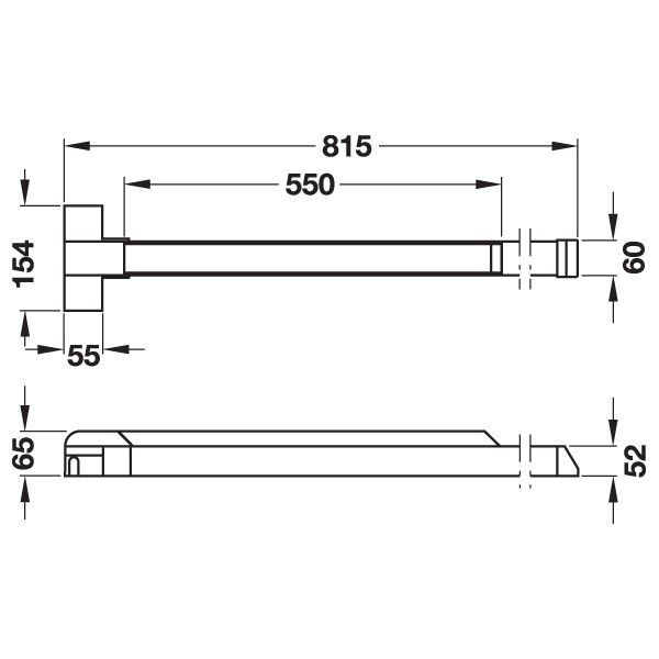 Hafele Esc Yatay Kilitli Panik Bar Set, Mat P.Çelik Renk