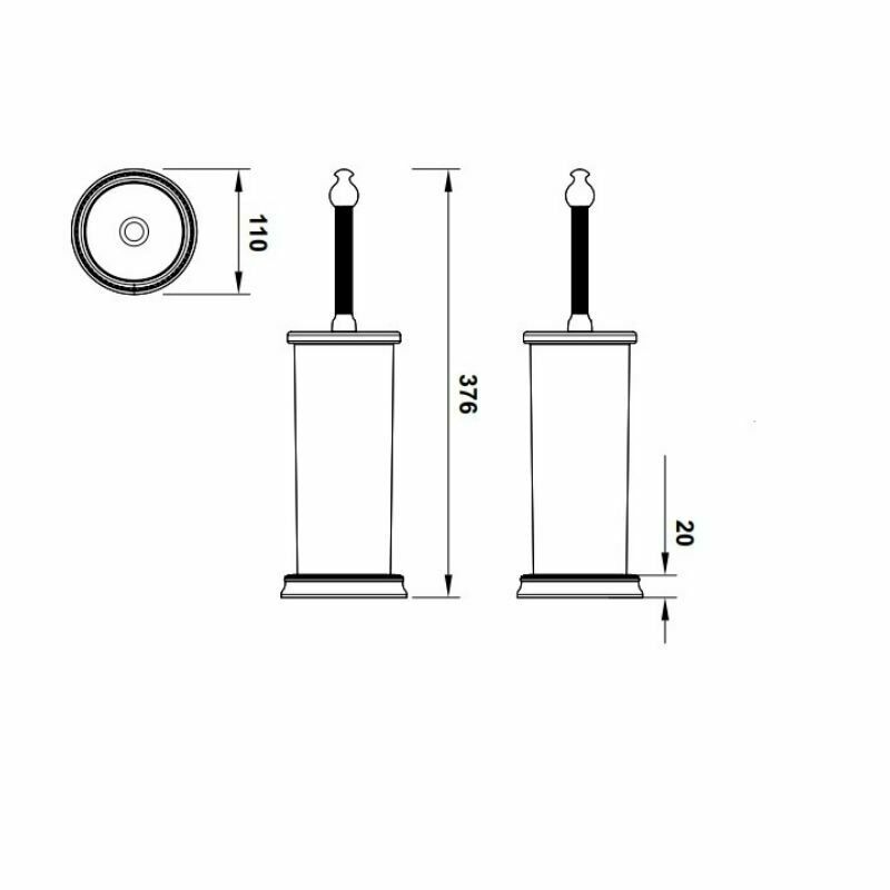 Hafele Tuvalet Fırçalık Calisto Duvara Monte Antik Bronz Renk