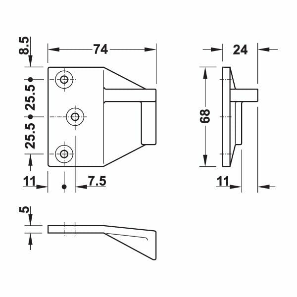 Hafele Esc Kilit Karşılığı, Mat P.Çelik Renk