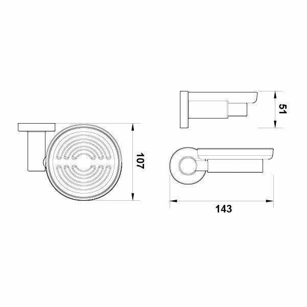 Hafele Sabunluk Ozo Duvara Monte Mat Siyah Renk