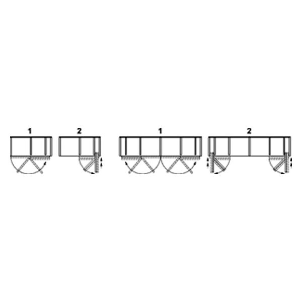 Hafele Slido F-Pa72 60B 2K Set 805/2200-2700mm