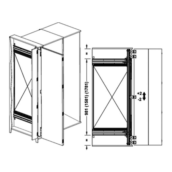 Hafele Slido F-Pa72 60B 2K Set 805/2200-2700mm