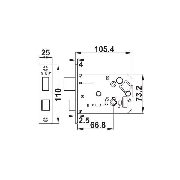 Hafele DL7200 Elektronik Kapı Kilidi, Siyah